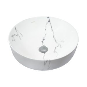 Lavamanos Vessel Et-632-2 Fiore Carrara White Domum